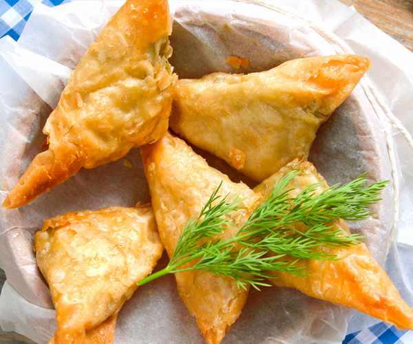 Photo of - Acorn Squash and Roasted Garlic Triangles