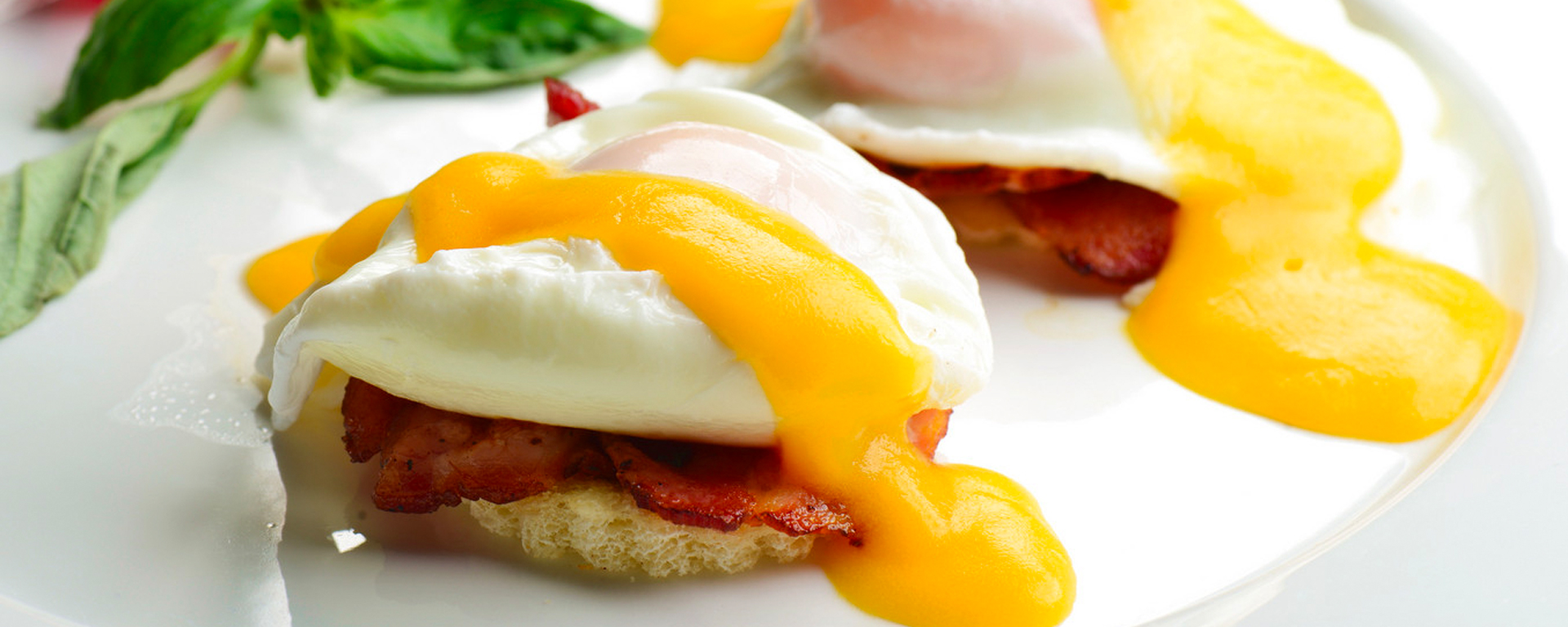 Photo of - Bacon & eggs on toast with cheese sauce
