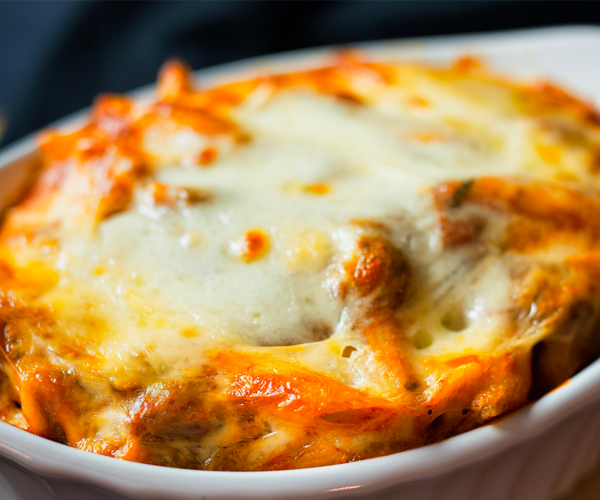 Photo of - Baked Ziti with Mushrooms and Sausage