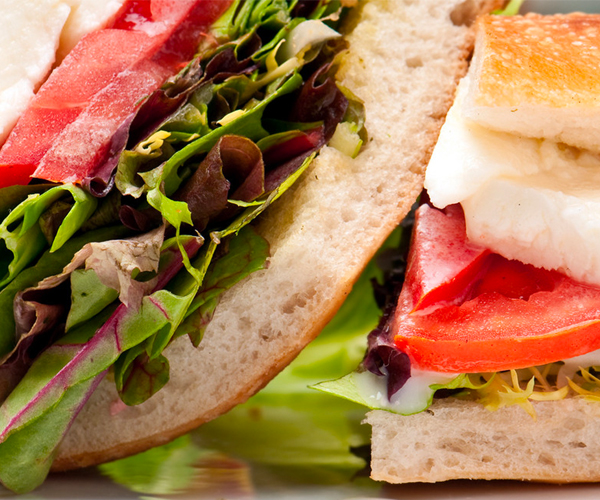 Photo of - Mediterranean Layered Sandwich