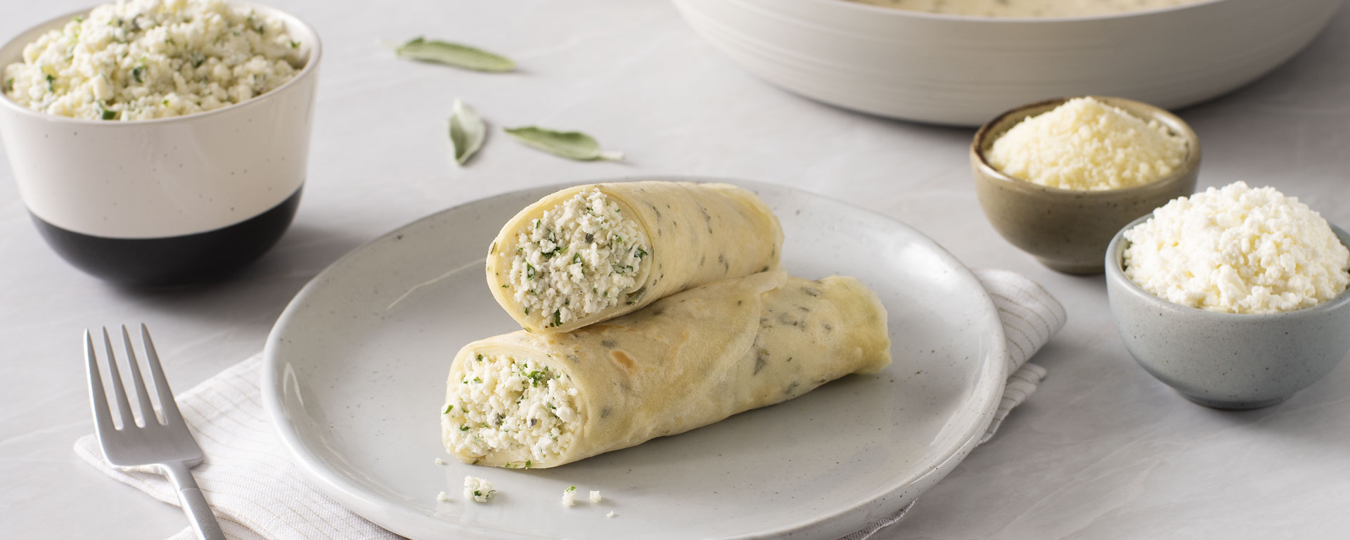 Photo of - Crêpes au fromage ricotta et à la sauge