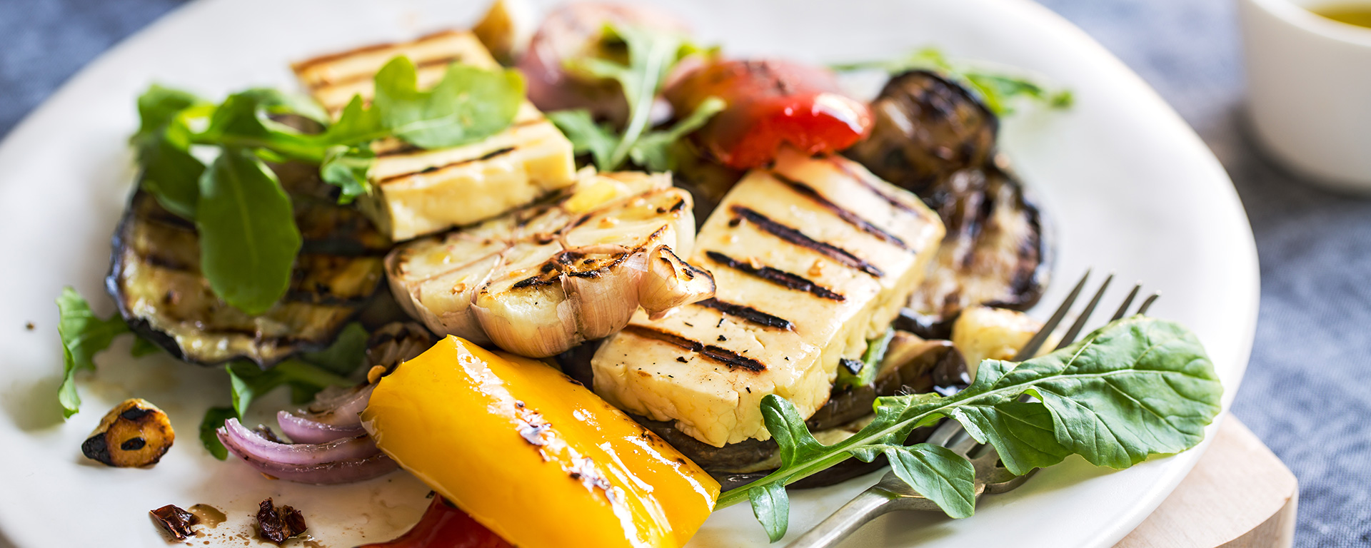 Photo for - Grilled Halloumi Cheese & Vegetable Salad