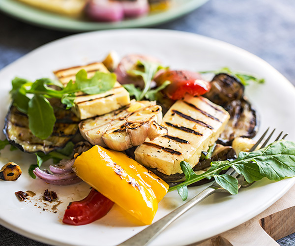 Photo of - Grilled Halloumi Cheese & Vegetable Salad